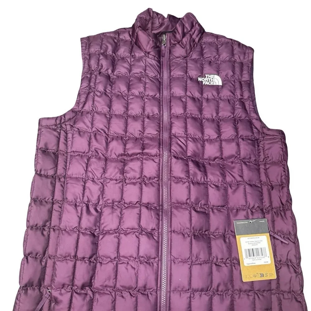 The North Face Thermal Insulated Vest Mens Medium BNWT Black Currant Purple